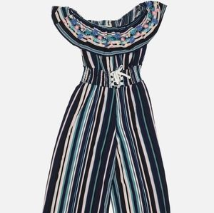 Knit Works Girls Blue Jumpsuit size 4